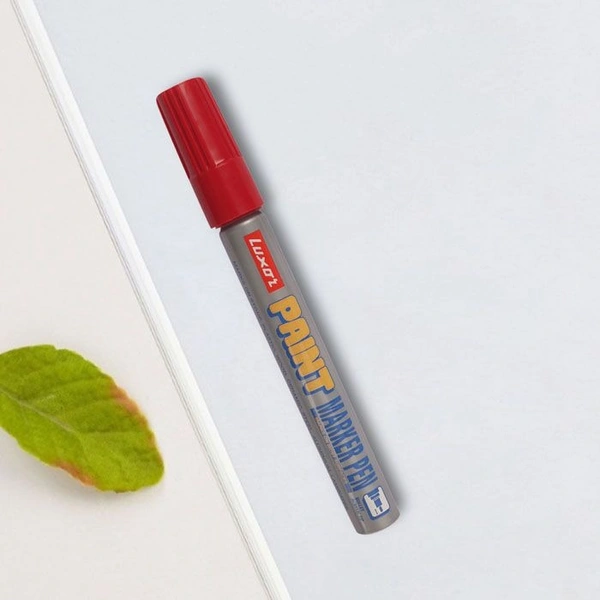 Luxor red Paint Marker With Extra Tip Free Pak Of-10 | Royal Stationers Best Quality Guarantee