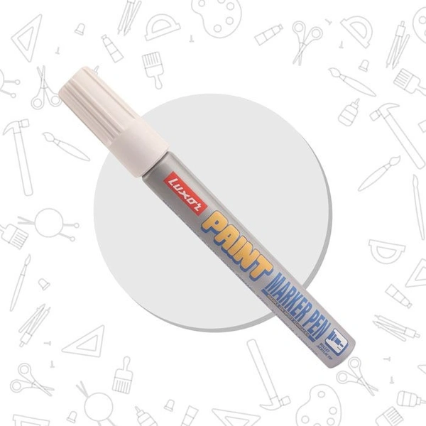 Luxor white Paint Marker With Extra Tip Free Pak Of-10 | Royal Stationers Best Quality Guarantee