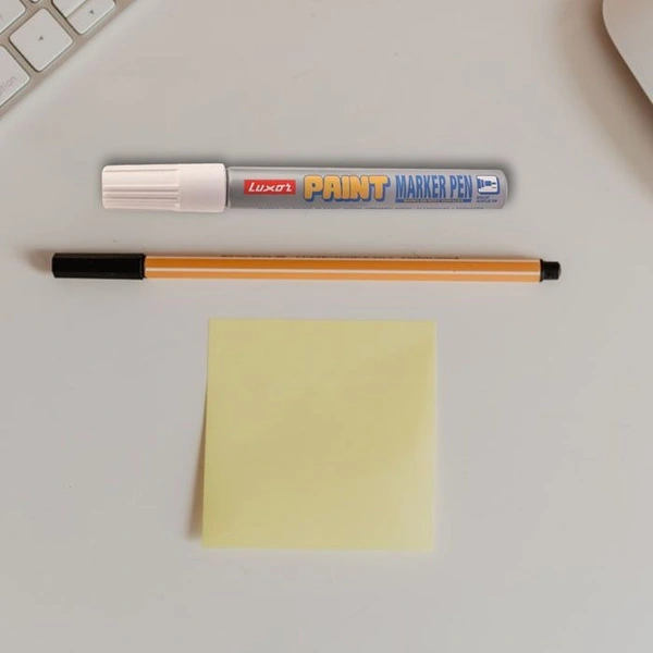 Luxor white Paint Marker With Extra Tip Free Pak Of-10 | Royal Stationers Best Quality Guarantee