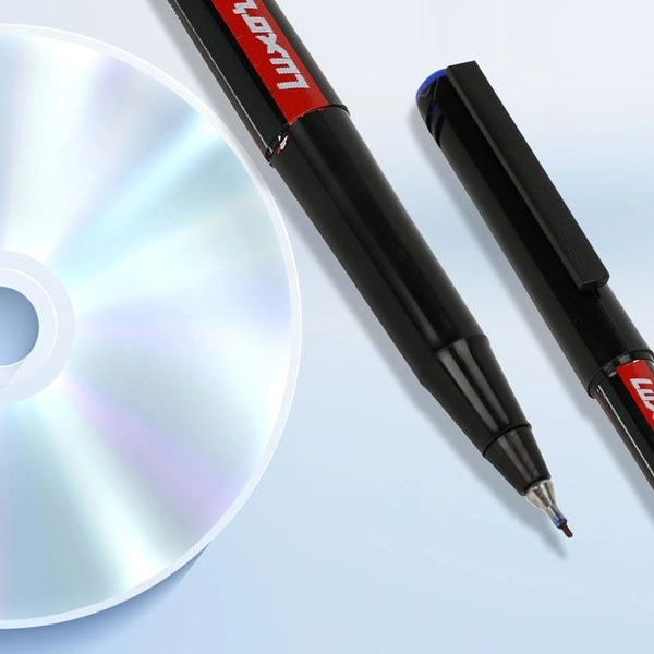 Luxor Cd/Dvd/Ohp Marker- Blue - Box Of 10 | Royal Stationers Best Quality Guarantee