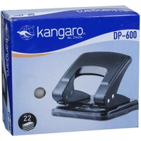 Kangaro Desk Essentials DP-600 2 Hole Metal Classic Medium Paper Punch | Removable Chip Tray With Durable Steel Consecution | Color May Vary, Pack Of 1 | Royal Stationers Best Quality Guarantee