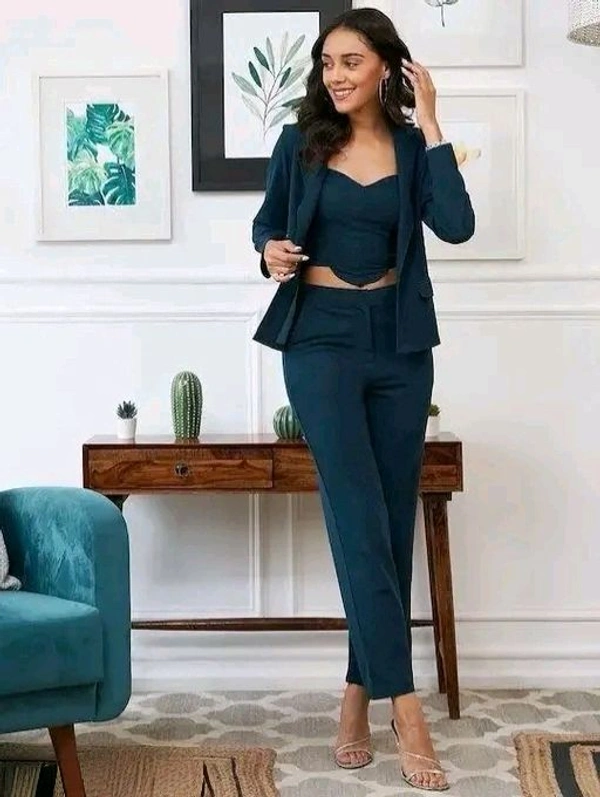 Women Latest 3 Piece Suit Lycra Trending - XL