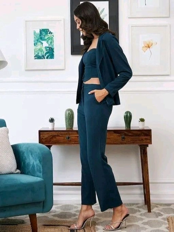 Women Latest 3 Piece Suit Lycra Trending - XL