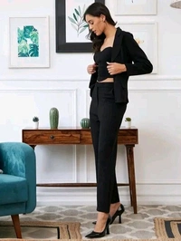 Women Latest 3 Piece Suit Lycra Trending - S