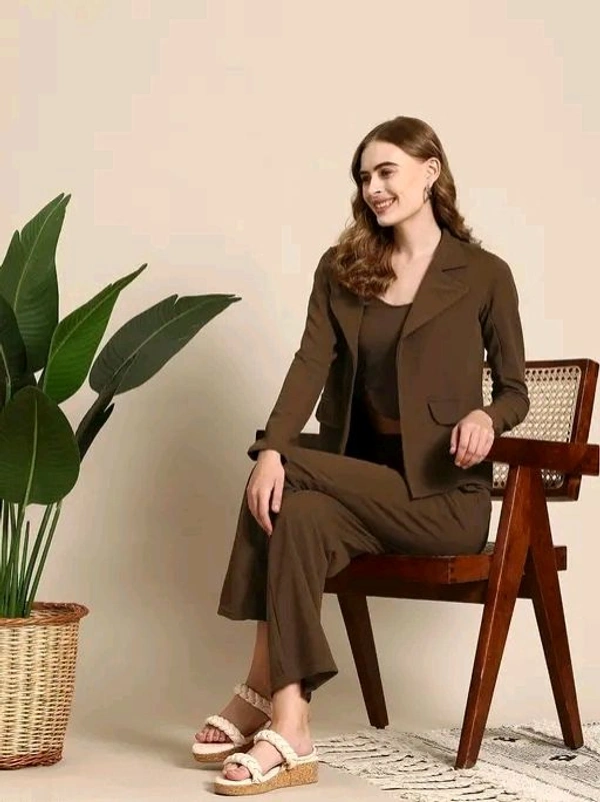 Women Lycra Top And Bottom Co-Ords Set For Women - M