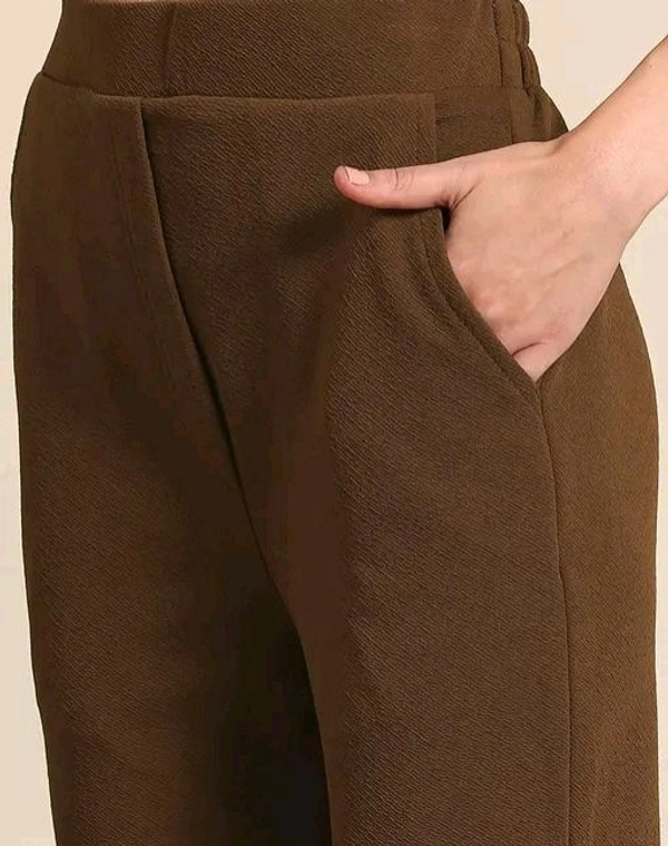 Women Lycra Top And Bottom Co-Ords Set For Women - M