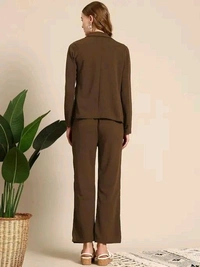 Women Lycra Top And Bottom Co-Ords Set For Women - XL