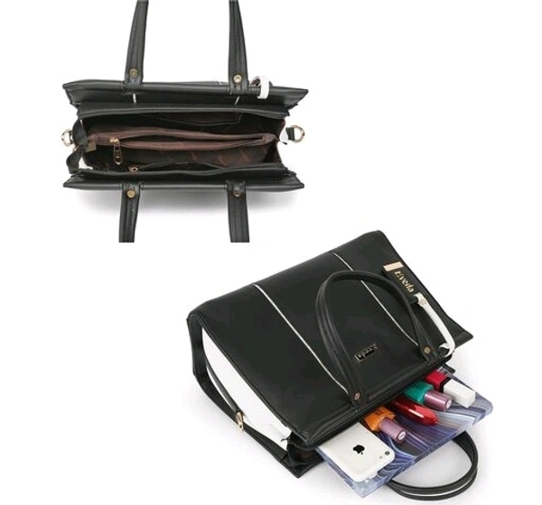 EVEDA Synthetic Vegan Leather Classic Hand Bag 6.0