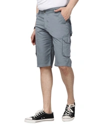 Men's 100% Cotton Solid 6-Pocket Cargo Shorts - 32