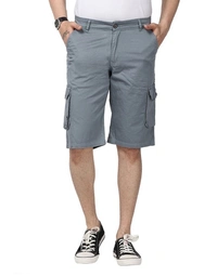 Men's 100% Cotton Solid 6-Pocket Cargo Shorts - 32