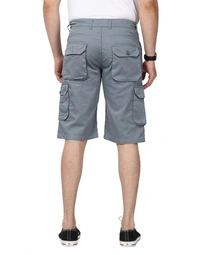 Men's 100% Cotton Solid 6-Pocket Cargo Shorts - 32