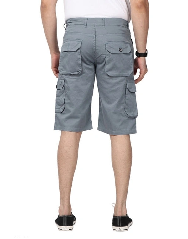 Men's 100% Cotton Solid 6-Pocket Cargo Shorts - 32