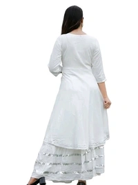 RAYON PREETY LOOK KURTI WITH GOTA WORK SKIRT3 - XL