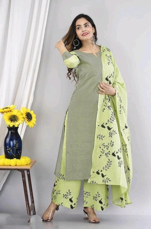 Women Rayon Attractive Kurta with Dupatta set2 - L