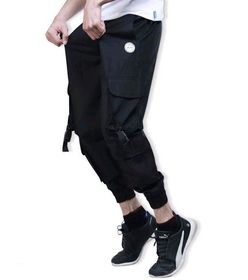 Zed-black relaxed fit multi pocket Cargo Pant