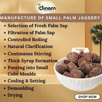 PALM JAGGERY SMALL (14G CUBES)-1KG - NORMAL COVER, 1