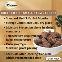 PALM JAGGERY SMALL (14G CUBES)-1KG - NORMAL COVER, 1