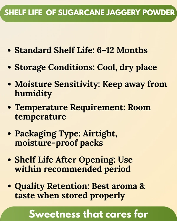 Sugarcane Jaggery powder 500g - PRINTED POUCH, 500G