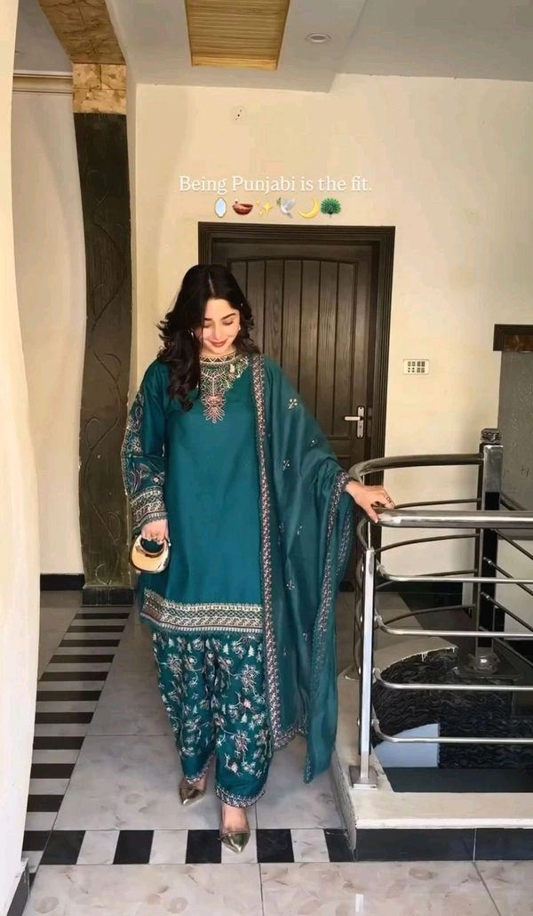 Mehendi Function Special Punjabi Dhoti Suit - L