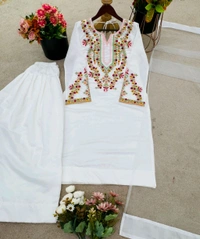 Designer Farsi Kurti With Pant and Dupatta Set - L