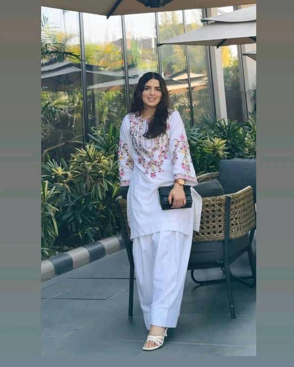 Designer Farsi Kurti With Pant and Dupatta Set - XL