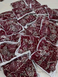 Blockbuster Mirror Work Saree With Stiched Blouse