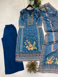 Real Mirror + Diamond Work Plazzo Suit - XL