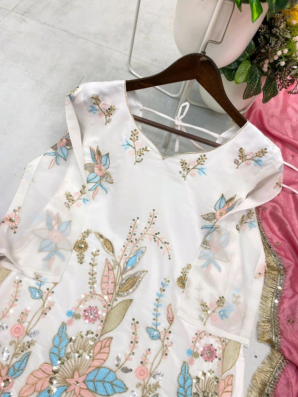 Designer Embroidery Work Farsi Salwar Suit - XL