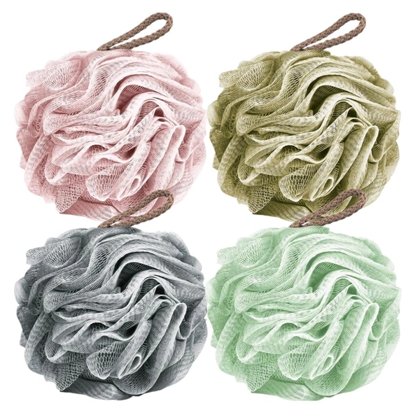 Premium Super Soft Big Sized Pluffy Loofah For Bathing With Hanging Support  MC031