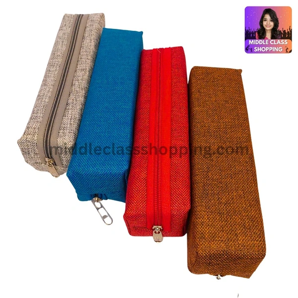 Premium Cute Jute Finish Pencil Pouch MC218