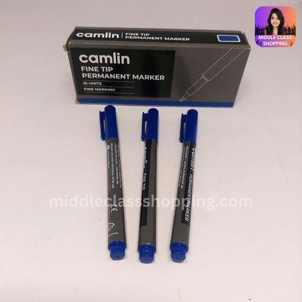 Camlin Fine Tip Permanent Marker CD Marker (BLUE) MC249