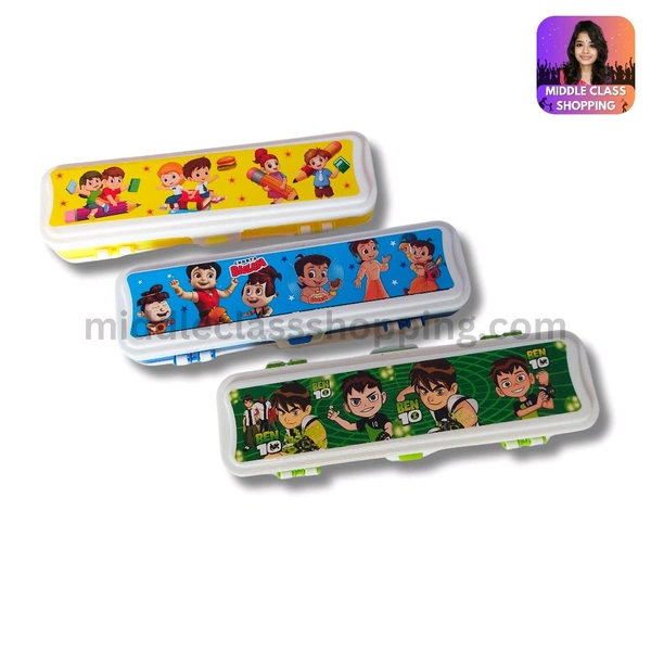 Kids Favoruite Double Sided Cartoon Printed Pencil Box (19.5×5.0cms) MC324