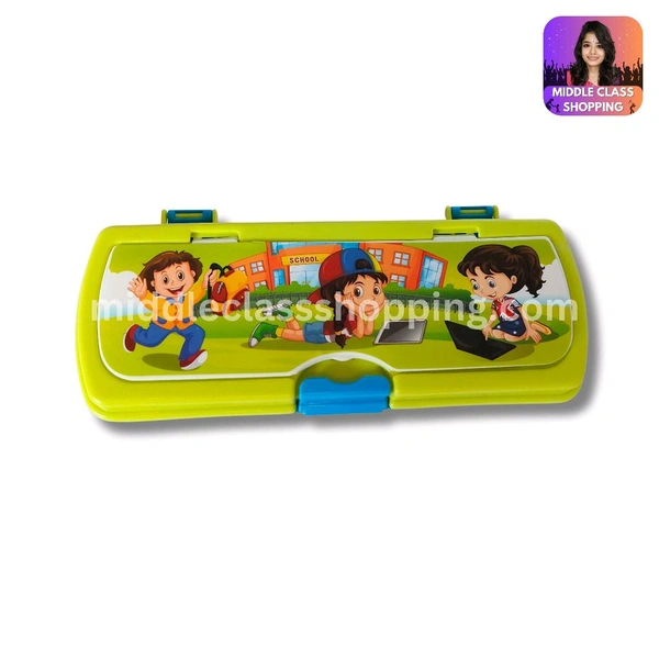 Premium Look Cartoon Printed Double Storage With Lock Pencil Box (20.7×8.2cms) MC328