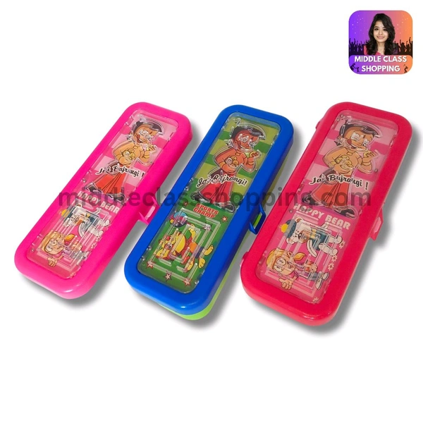 Premium High Quality Cretive Mind Game Chhota Bheem Pencil Box (19.7×7.5cms) MC331