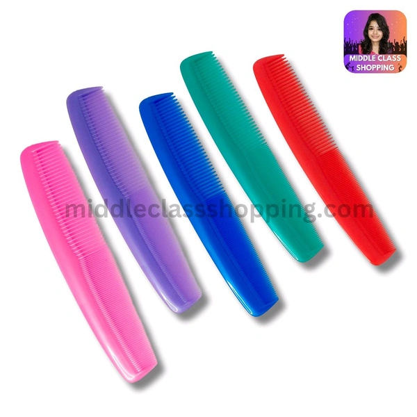 High Quality Big Curvy Double Teeth Glassy Solid Color Combs MC399