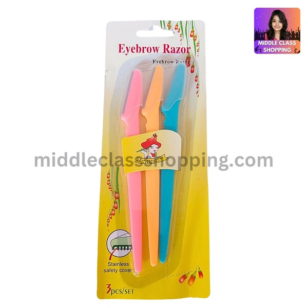 3 in 1 Eyebrow Shaping Razors With Safety Caps MC504
