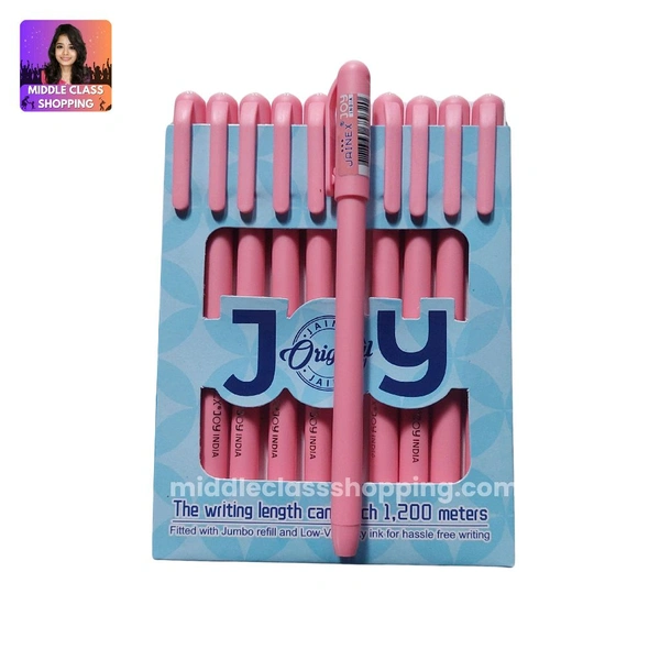 Cute Jainex Joy Long Writing Ball Pen (RED 10pcs) MC563