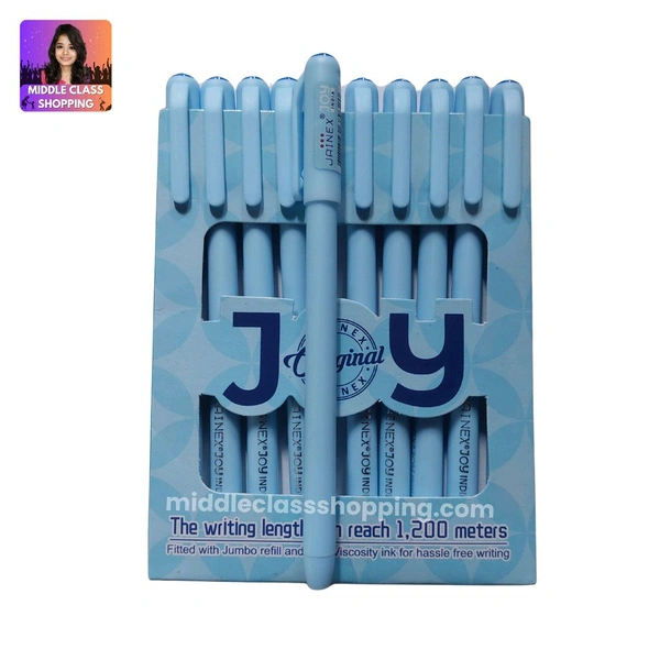 Cute Jainex Joy Long Writing Ball Pen (BLUE 10pcs) MC564