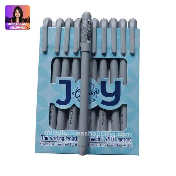 Cute Jainex Joy Long Writing Ball Pen (BLACK 10pcs) MC565