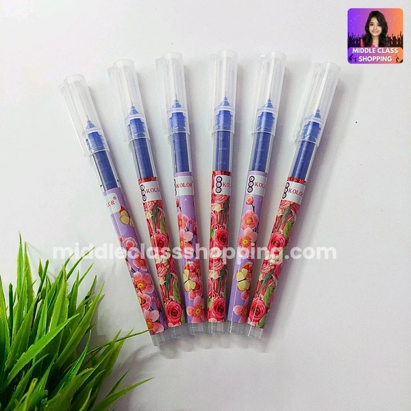 Kolor Cute Flower Designed Good Smooth Writing Roller Pen MC661