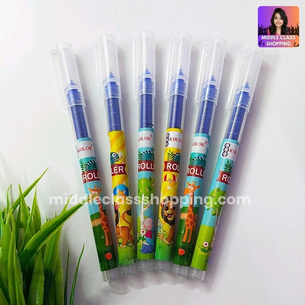 Kolor Cute Jungle Cartoon Animals Designed Good Smooth Writing Roller Pen MC662