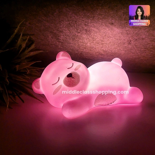 Super Cute Pink Bear Doll With Cute Night Light And Best Gift MC670