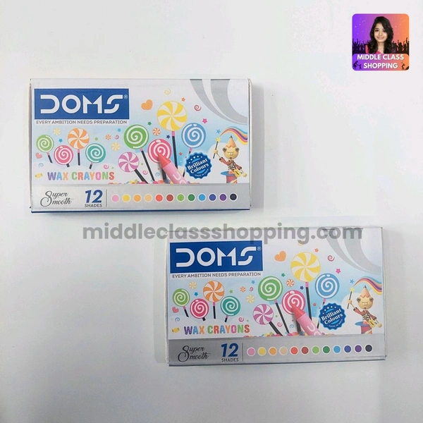 Doms Premium Wax Crayons (12 SHADES) MC776