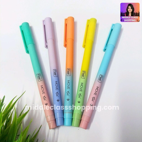 Flair Move  Super Cute Soft Gradient Colored  Gel Pen (BLUE) MC799