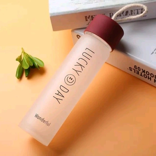 High Quality Cute Matte Finished Lucky Day Glass Bottle For Best Gifting  MC914