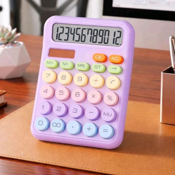 Original Trending Super Cute Softy Gradient Big Display Smooth Button Calculator MC926