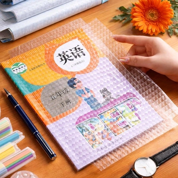 10pcs High Quality Adhesive Transparent Medium Sized Waterproof Book Covering Sheets (Pack Of 10 MEDIUM 43×30cms) MC935