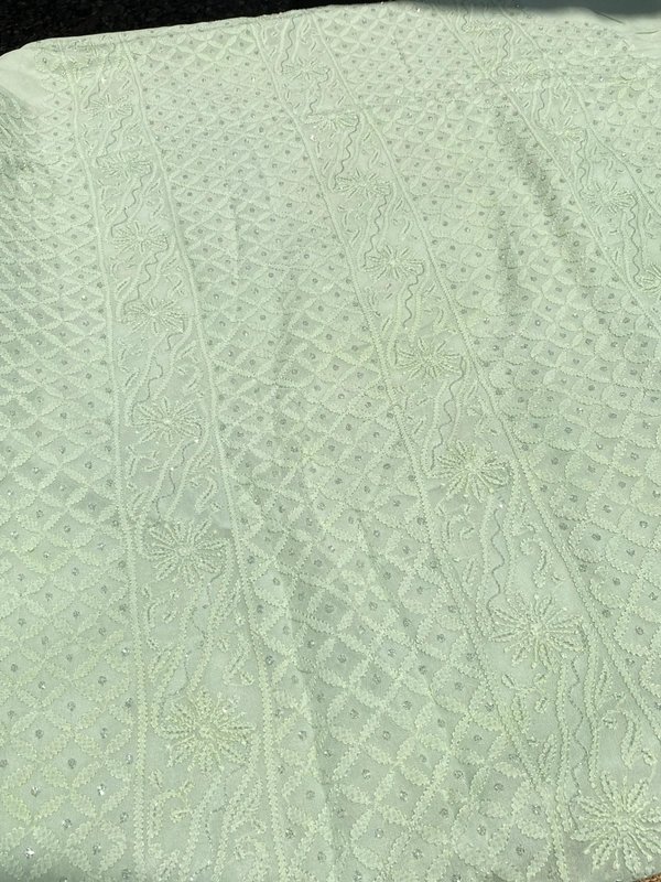 Mint Green Pure Viscose Unstiched Kurta Dupatta - Mint Green