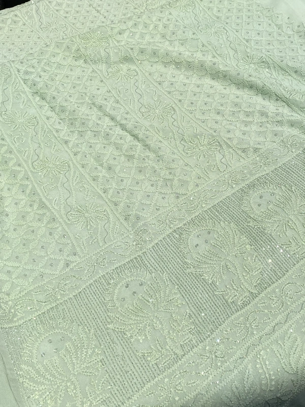 Mint Green Pure Viscose Unstiched Kurta Dupatta - Mint Green