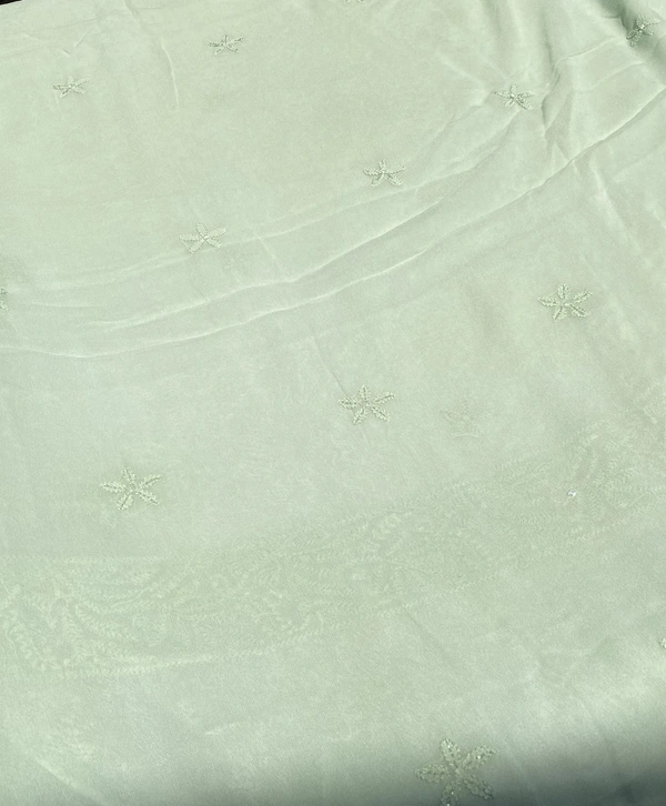 Mint Green Pure Viscose Unstiched Kurta Dupatta - Mint Green
